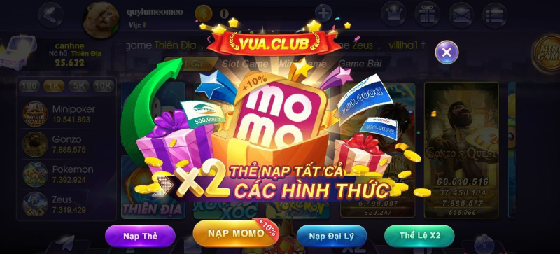 X2 thẻ nạp lần đầu cho người chơi mới