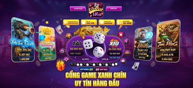 Cổng game bài online ZonVip.Win siêu ưu đãi siêu công nghệ